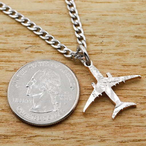 Super Cute Airplane Shape in Circle Designed Necklace – Aviation Shop
