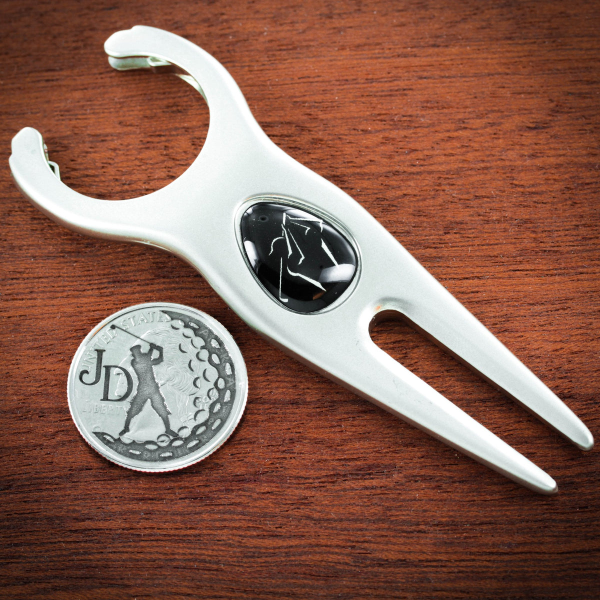 Golf Ball Marker Coin With Initials Engraved, Etched Quarter Namecoins