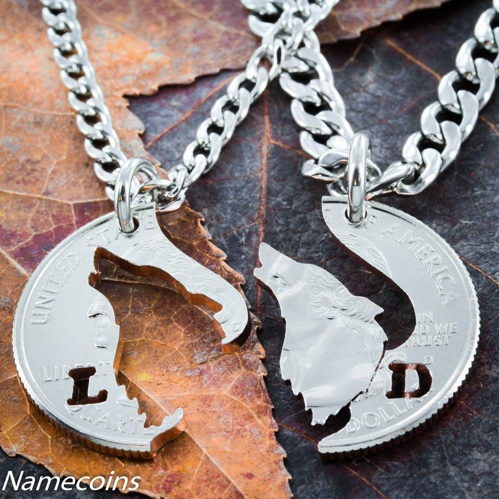 Matching Name Necklace Personalized Couple Necklace  Relationship necklaces,  Matching necklaces for couples, Custom necklace