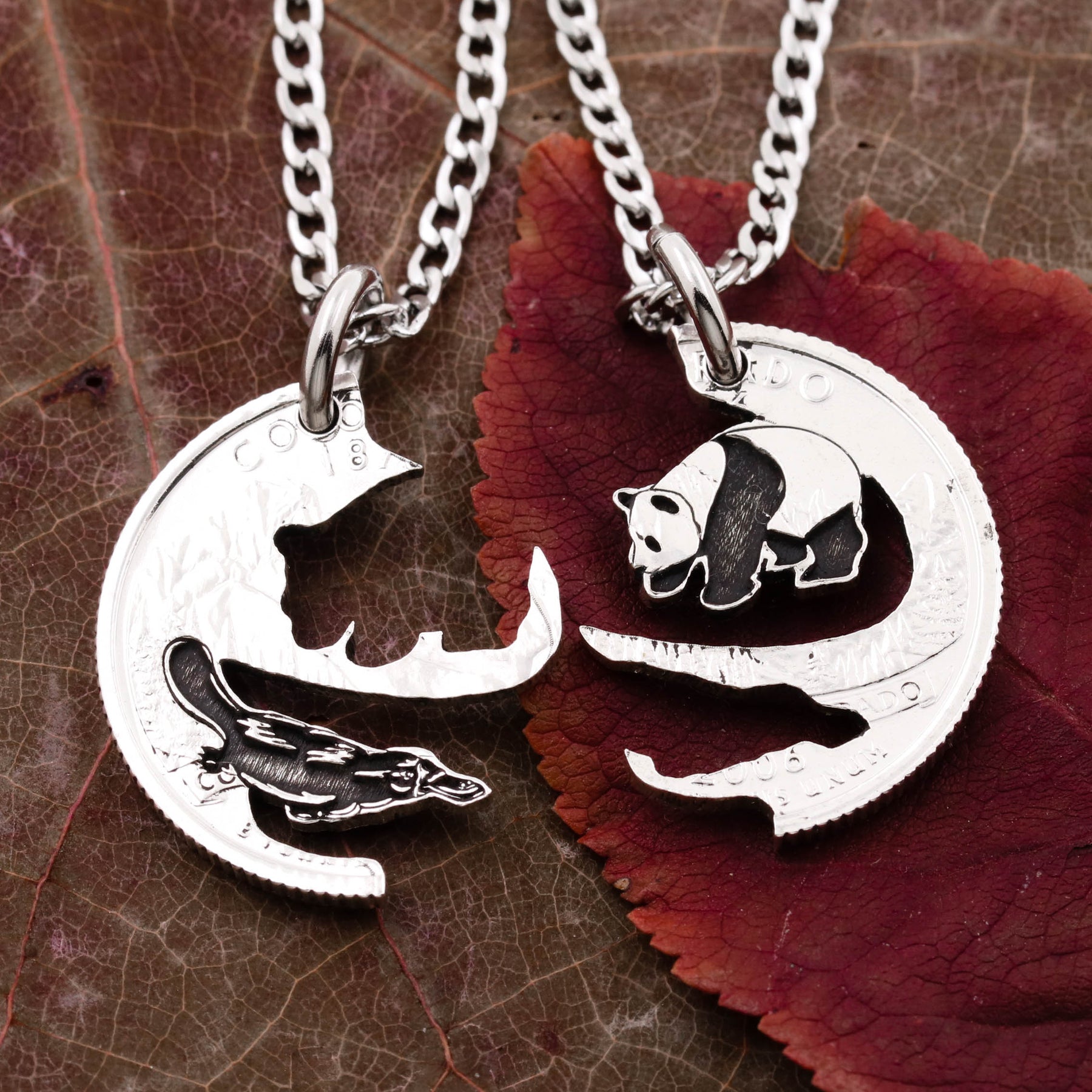 Panda and Platypus Best Friends Necklace Sets – Namecoins