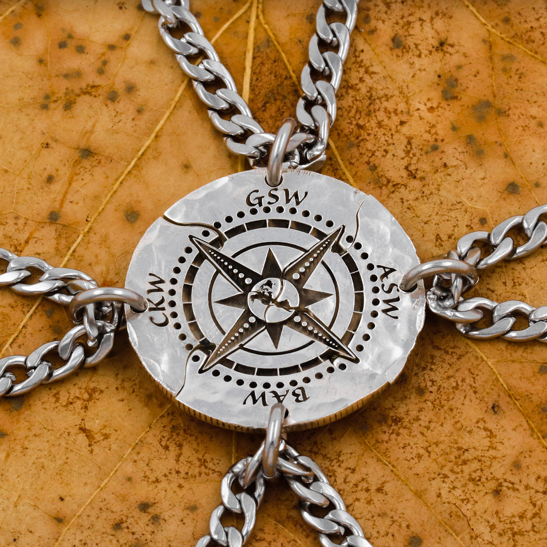 Custom compass necklace store