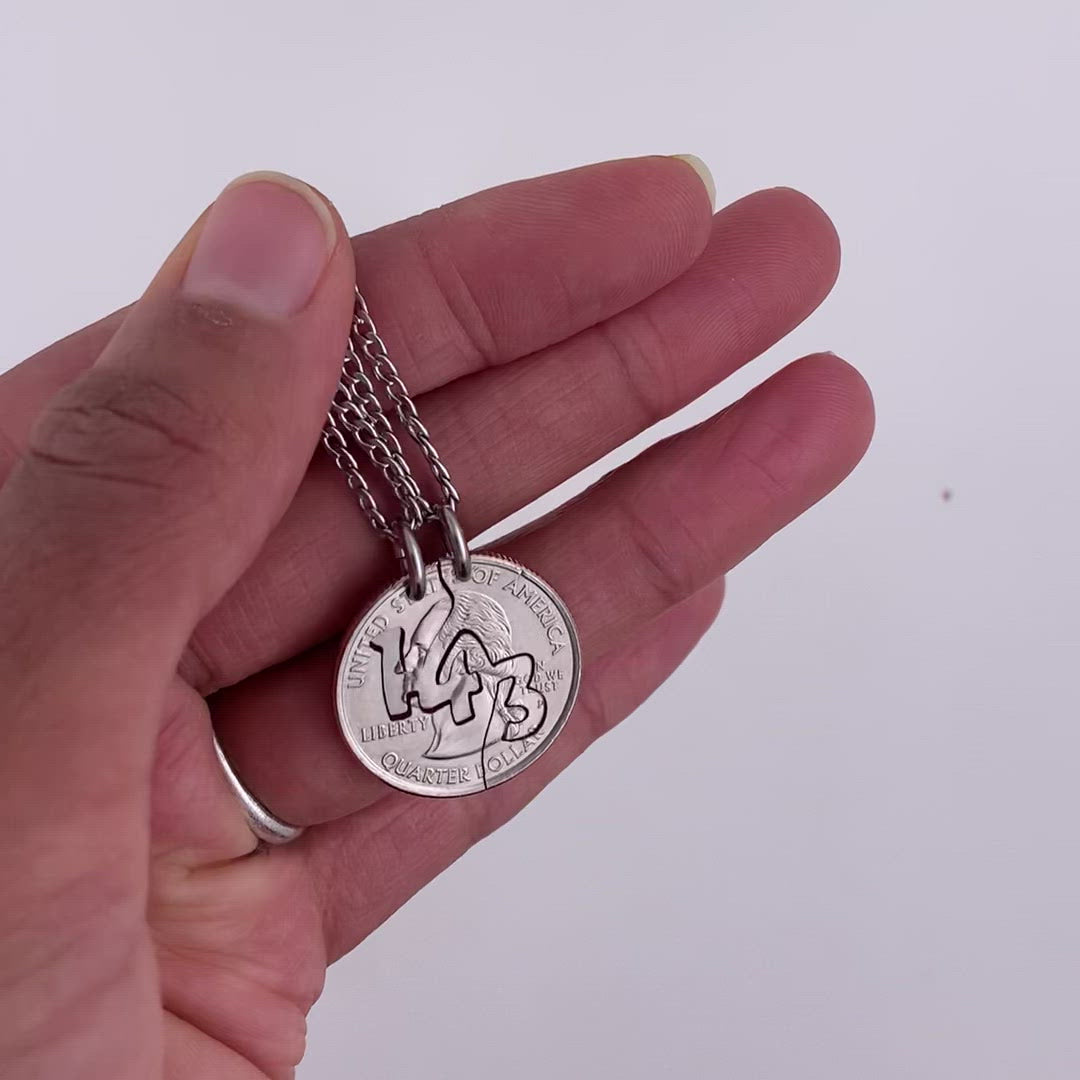 143, I Love You, Interlocking Necklace – Namecoins