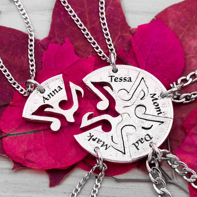 Amazon.com: U7 Men Women Black Link Chain Stainless Steel Heart Puzzle  Pieces Pendant Personalized Birthstone and Custom Engrave Name Necklace for  2 Best Friend: Clothing, Shoes & Jewelry