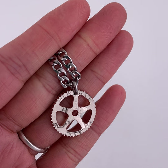 gear necklace Wheel Gear Necklace, Tire Jewelry - Jewelry Made From Coins