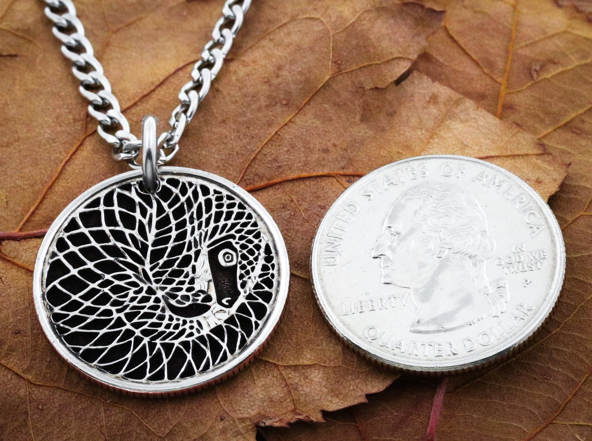 Pangolin Necklace, Hand Cut Coin – Namecoins
