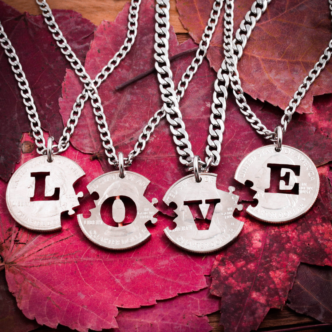 Custom best friend necklaces for 4 hotsell