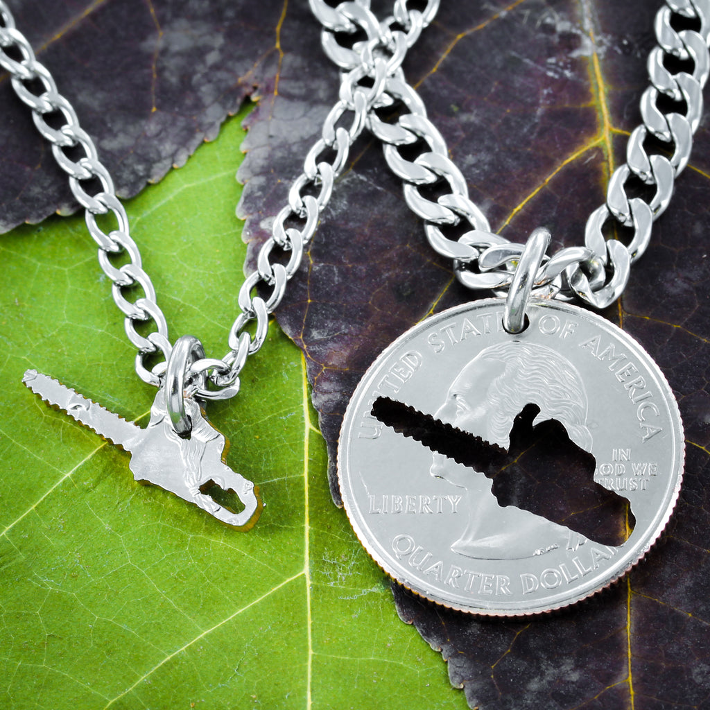 Lumberjack Chainsaw Family Gift Logger BFF Jewelry Cut Coin