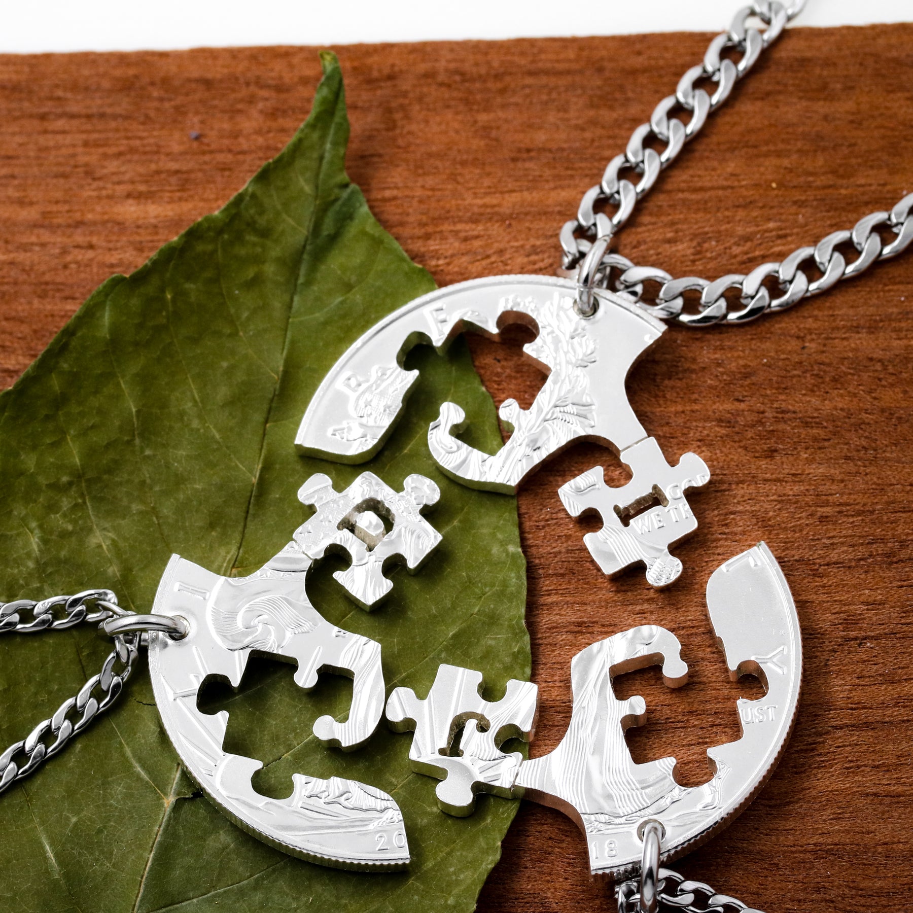 Personalized Puzzle Key Necklace