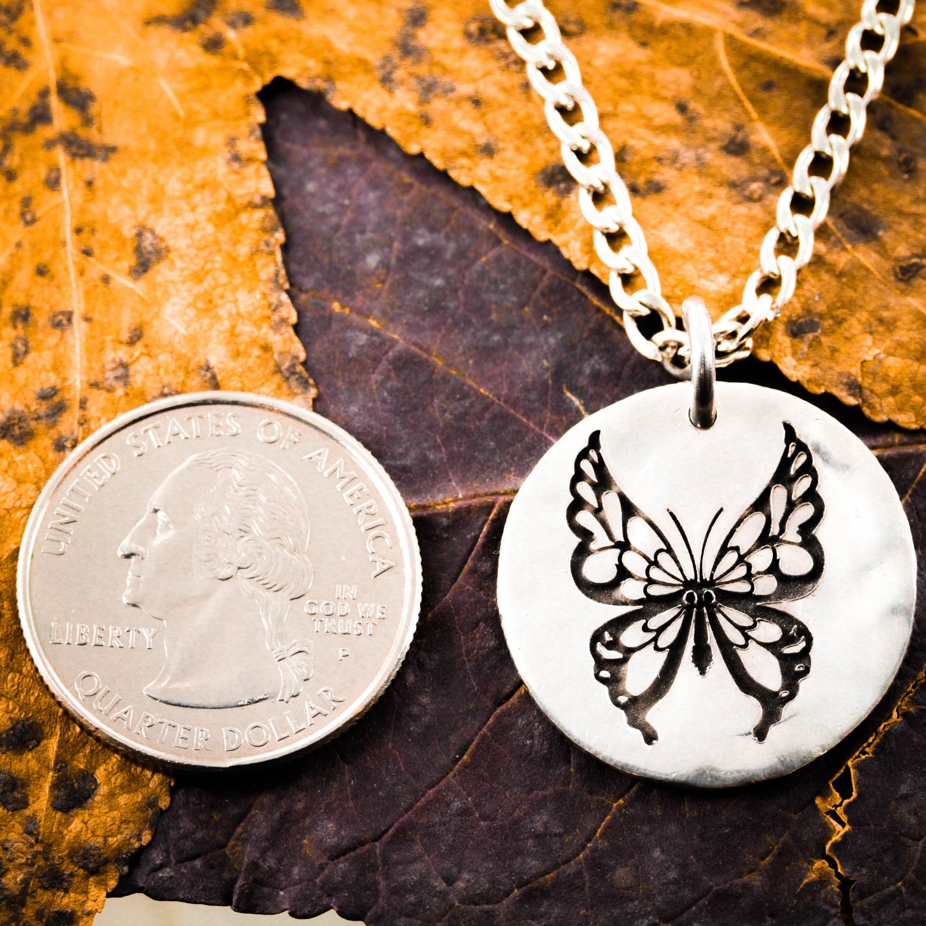 American Western Antique Jewelry / REED BARTON Damascus Craft Butterfly  Necklace - Shop Hale-Jewelry Necklaces - Pinkoi