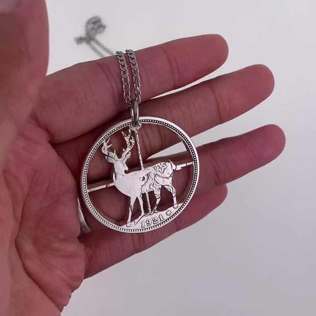 Deer Hunting Jewelry, Crosshairs Necklace