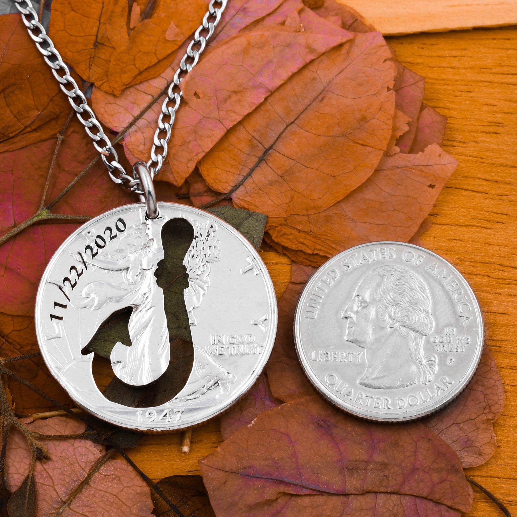 Fishing Hooks with Custom Engraved Dates, Couples or Best Friend Neckl – Namecoins