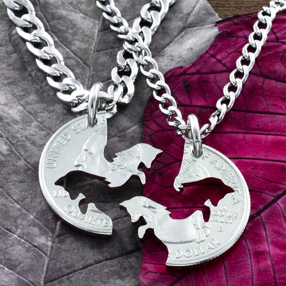 Fox Best Friends Jewelry, BFF Gifts, Foxy Lady Coin Necklace