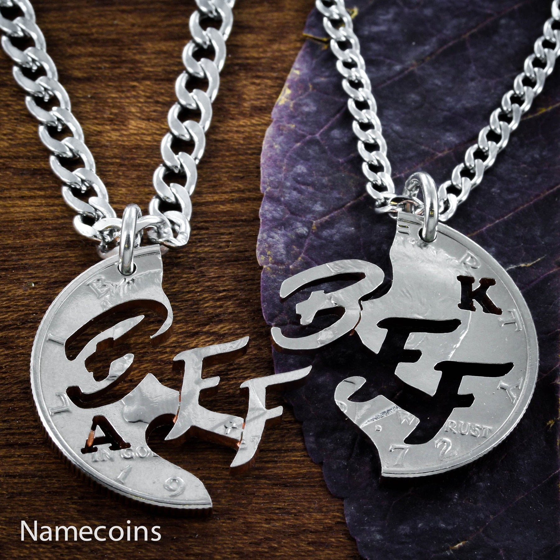 Best Friends Forever BFF Monogram Necklaces – Namecoins