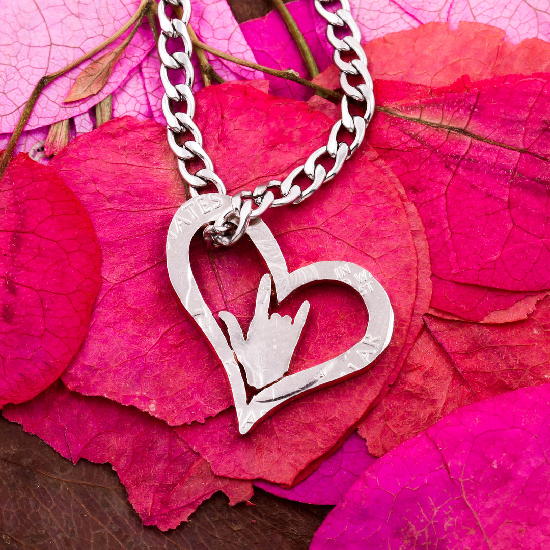 Hand on heart necklace hotsell