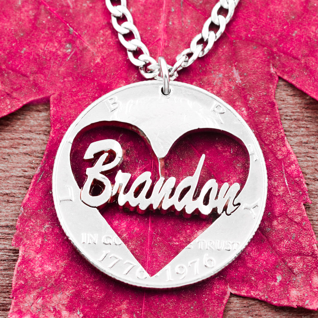 Girlfriends name on necklace on sale