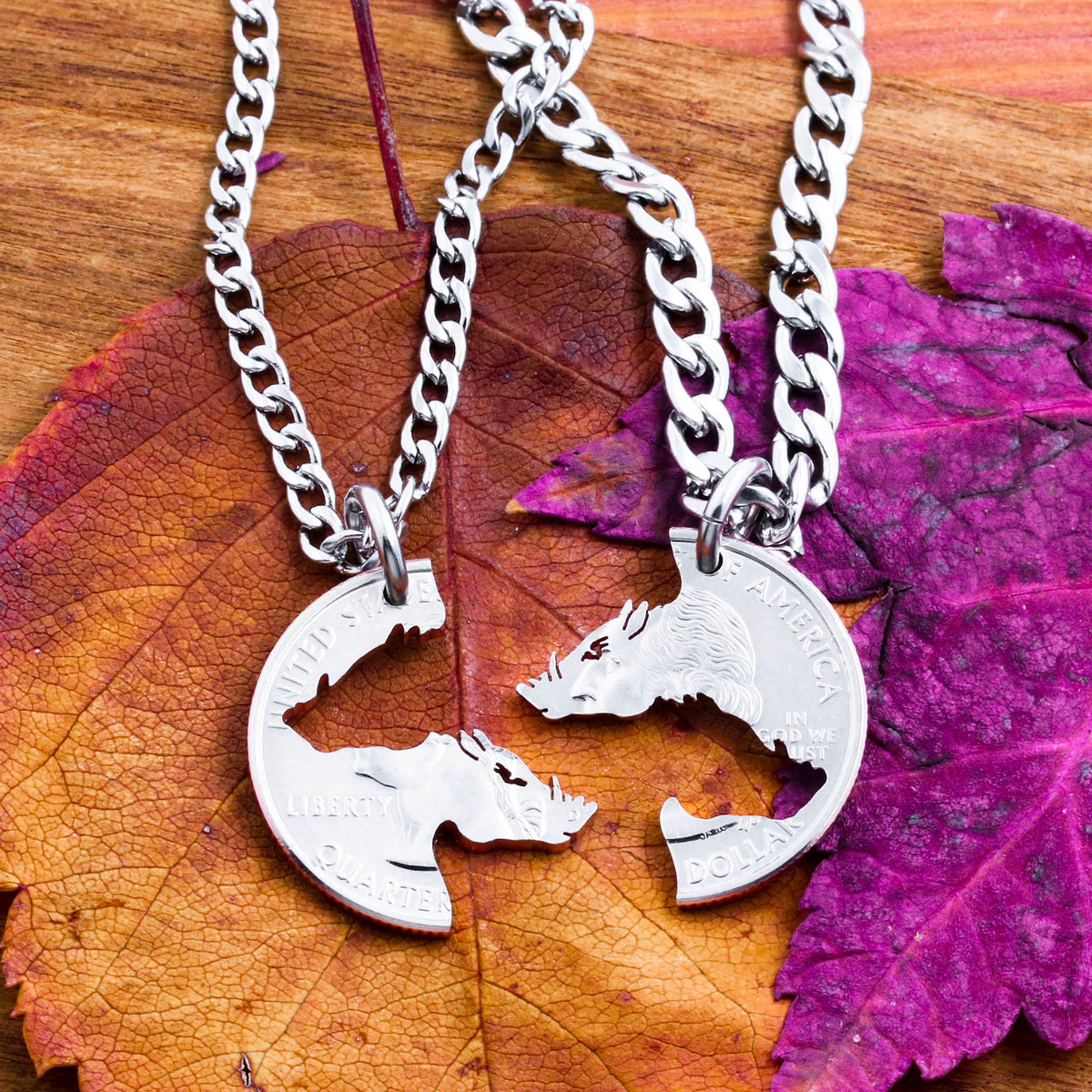 Razorback Hog Necklaces, Country Couple, for Boar Hunters or Hog Theme ...