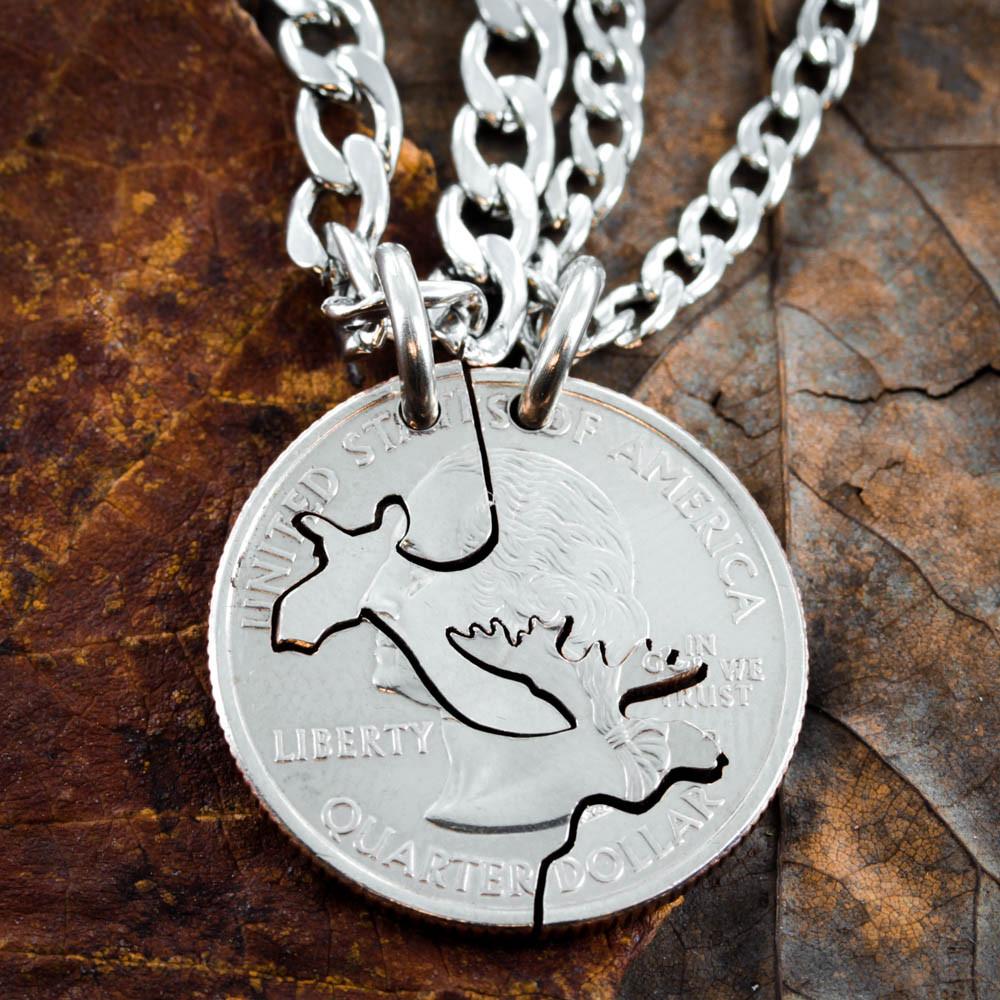Moose Couples Necklaces, His and Her Matching Jewelry – Namecoins