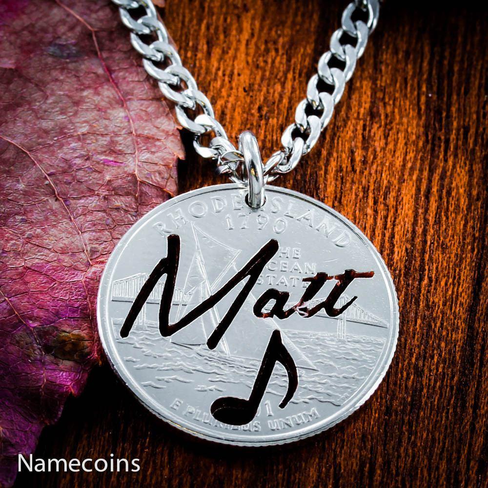 Your Name Necklace with Music Note, Personalized Jewelry – Namecoins