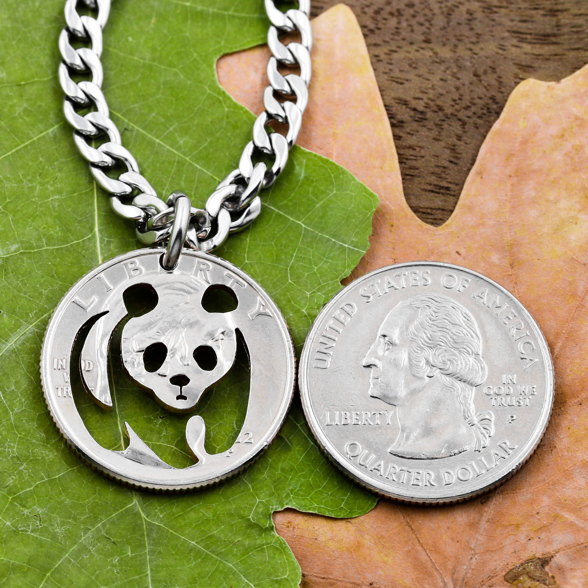 Panda Silhouette Necklace – Namecoins