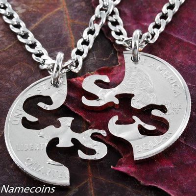 Sister Necklaces, Big Sis Little Sis Interlocking Set – Namecoins