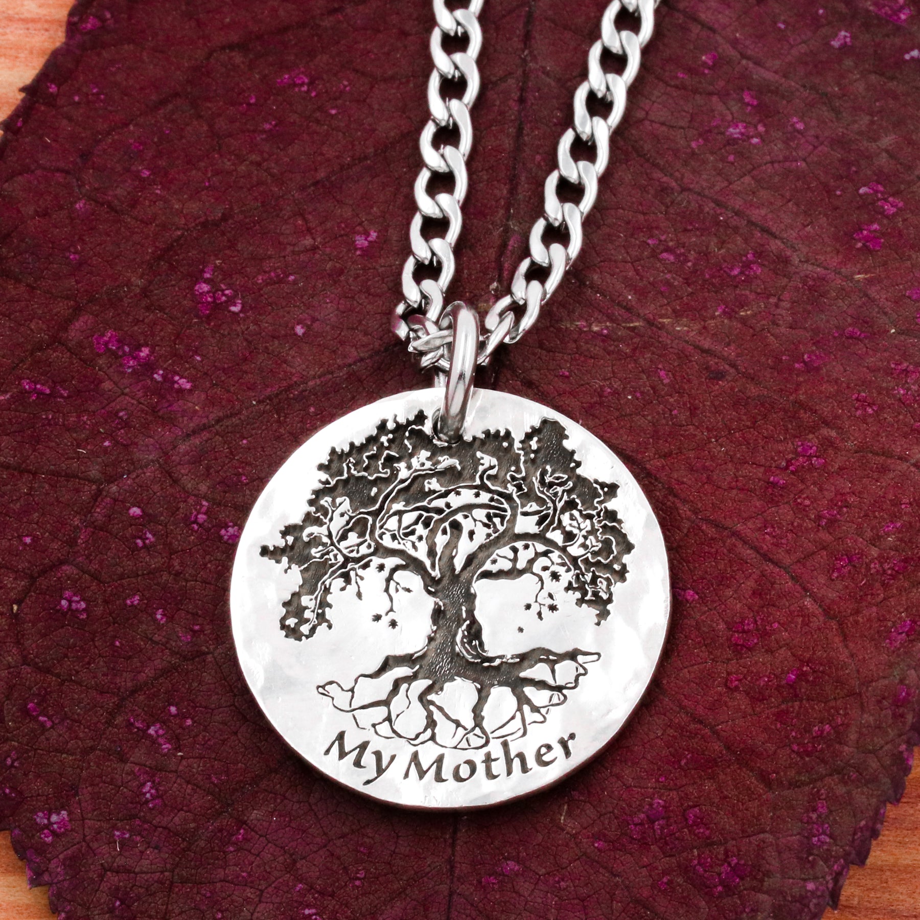 Oak Tree Pendant Pu Leather Necklace - Walmart.com